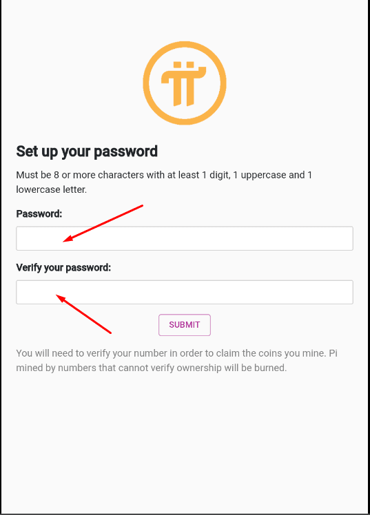 Nhập mật khẩu cho ứng dụng pi